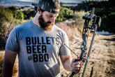 Bullets Beer & BBQ shirt-Heather Gray